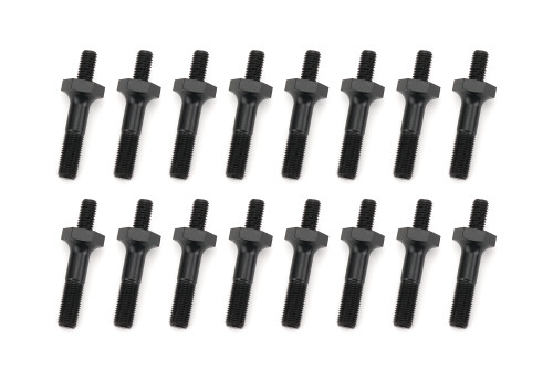Rocker Arm Stud - 8 mm x 1.25 in Base Thread - 3/8-24 in Top Thread - 1.750 in Stud Length - Steel - Black Oxide - GM LS-Series - Set of 16
