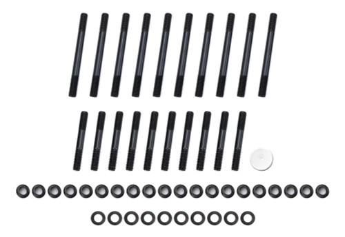 Cylinder Head Stud Kit - Patriot Series - Hex Nuts - Chromoly - Black Oxide - Ford FE-Series - Edelbrock / OEM Heads - Kit