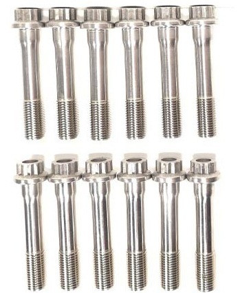 Connecting Rod Bolt Kit - Chromoly - Natural - Dodge Cummins - Set of 12