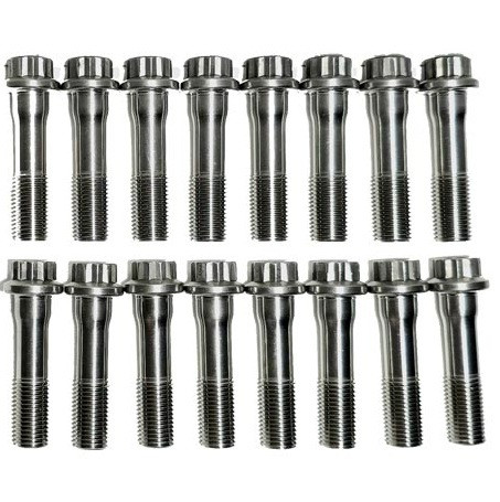 Connecting Rod Bolt Kit - Chromoly - Natural - GM Duramax - Set of 16