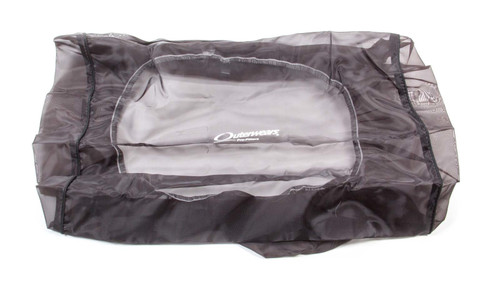 Air Filter Wrap - Pre Filter - Reusable - 16.125 x 21.375 in Rectangle - 5.5 Tall - Polyester - Black - Sprint Car - Each