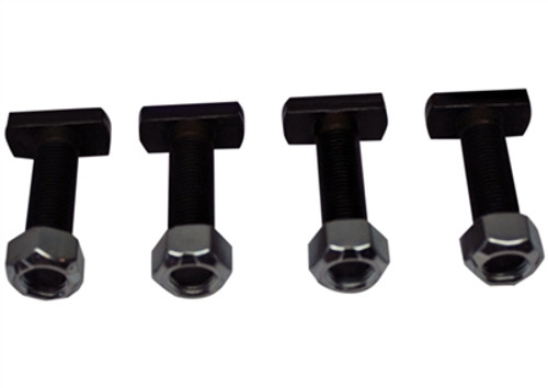 T-Bolt - 3/8-24 in Thread - 1.375 in Long - Steel - Black Oxide - Backing Plate - Ford 9 in - Set of 4