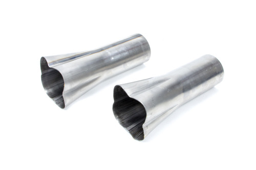 Collector - Formed - Weld-On - 4 x 1.875 in Primary Tubes - 3 in Outlet - 10 in Long - Steel - Natural - Pair