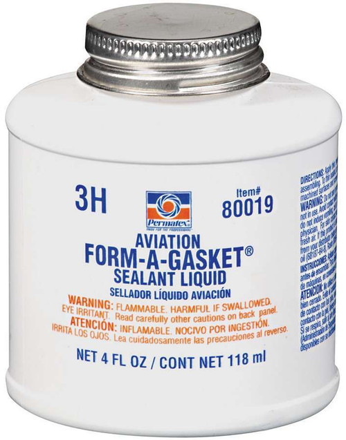 Sealant - Aviation Form-A-Gasket - 4 oz Brush Top Can - Each