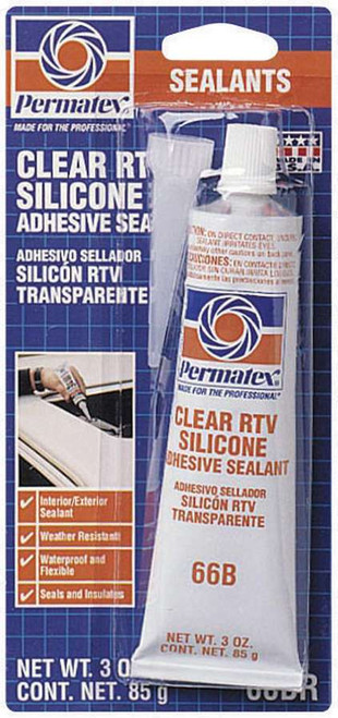 Sealant - Clear RTV - Silicone - 3 oz Tube - Each