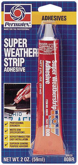 Adhesive - Super Weather Strip - 2 oz Tube - Each Adhesive - Super Weather Strip - 2 oz Tube - Each