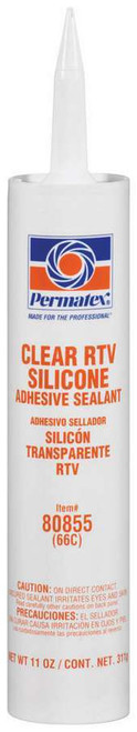 Sealant - Clear RTV - Silicone - 11 oz Cartridge - Each