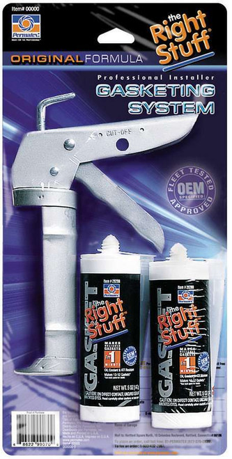 Sealant - The Right Stuff - Silicone - Two 5 oz Cartridges - Caulk Gun - Kit