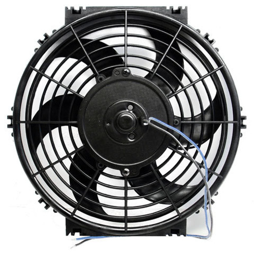 Electric Cooling Fan - High Performance - 10 in Fan - Push / Pull - 1000 CFM - 12V - Curved Blade - 11.25 in Square - 2.75 in Thick - Plastic - Each