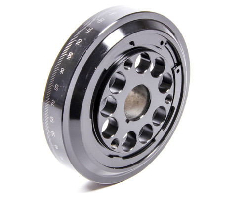 Harmonic Balancer - 6.250 in OD - Steel - Black Powder Coat - Internal Balance - Small Block Chevy - Each