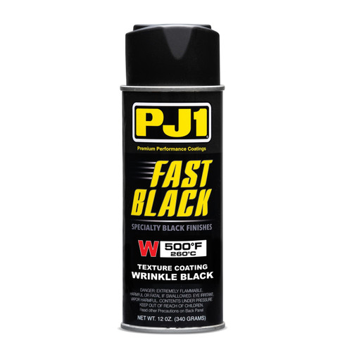 Paint - Fast Black - Engine - High Temperature - Enamel - Wrinkle Black - 11 oz Aerosol - Each