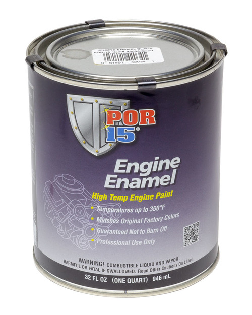 Paint - Engine Enamel - High Temperature - Gloss Black - 1 qt Can - Each