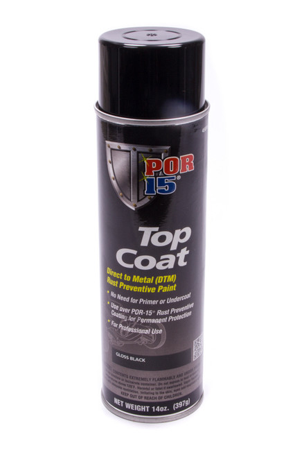 Paint - Top Coat - Urethane - Black - 14 oz Aerosol - Each