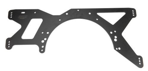 Motor Plate - Mid - 0.25 in Thick - Aluminum - Black Powder Coat - Small Block Chevy / Small Block Ford - Rocket Chassis 2018 - Each Motor Plate - Mid - 0.25 in Thick - Aluminum - Black Powder Coat - Small Block Chevy / Small Block Ford - Rocket Chassis 2018 - Each