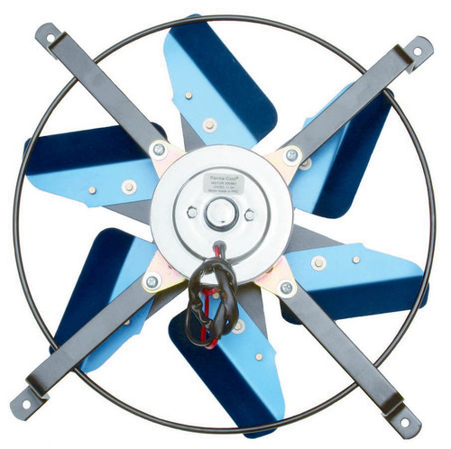 Electric Cooling Fan - High Performance - 13 in Fan - Push / Pull - 3000 CFM - 12V - Paddle Blade - 14 in Square - 3.75 in Thick - Aluminum / Steel - Each