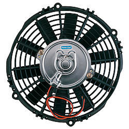 Electric Cooling Fan - Standard - 10 in Fan - Push / Pull - 2350 CFM - 12V - Straight Blade - 11 x 10 in - 2.25 in Thick - Plastic - Each Electric Cooling Fan - Standard - 10 in Fan - Push / Pull - 2350 CFM - 12V - Straight Blade - 11 x 10 in - 2.25 in Thick - Plastic - Each