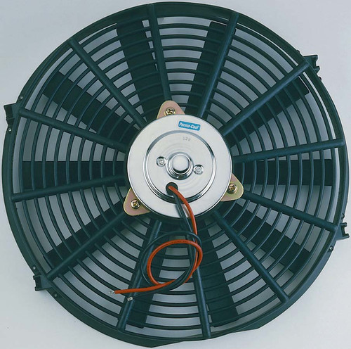 Electric Cooling Fan - Standard - 16 in Fan - Push / Pull - 2350 CFM - 12V - Straight Blade - 17 x 16 in - 3.75 in Thick - Plastic - Each