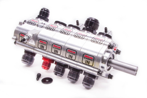 Oil Pump - Dry Sump - R4 - 5 Stage - 1.200 in Pressure / 1.200 in Scavenge Stages - Bellhousing Mount - Aluminum - Each Oil Pump - Dry Sump - R4 - 5 Stage - 1.200 in Pressure / 1.200 in Scavenge Stages - Bellhousing Mount - Aluminum - Each