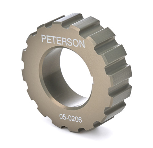 Crankshaft Pulley - Gilmer - 16 Tooth - 0.56 in Wide - 3/8 in Pitch - 1 in Mandrel - 1/8 in Keyway - Aluminum - Gray Anodized - Universal - Each