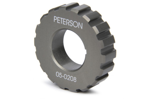 Crankshaft Pulley - Gilmer - 18 Tooth - 0.56 in Wide - 3/8 in Pitch - 1 in Mandrel - 1/8 in Keyway - Aluminum - Gray Anodized - Universal - Each