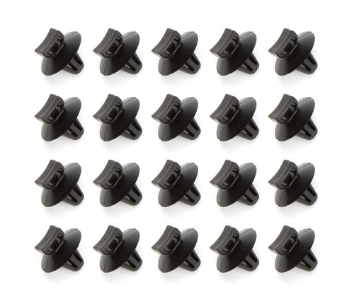 Cable Tie Mounting Base - 0.63 in Diameter - 0.25 in Mounting Hole - Plastic - Black - Set of 20