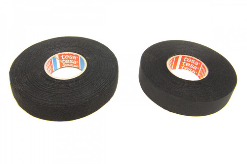 Abrasion Tape - Heat Resistant - Fleece Tape Included - 25 ft Roll - 0.75 in Wide - Adhesive - Black - Pair