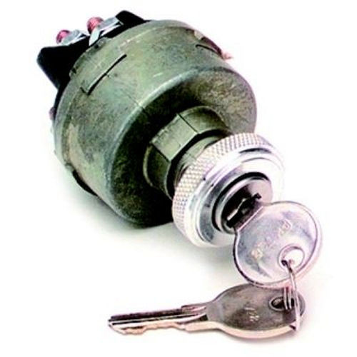 Ignition Switch - Dash Mount - Keys - Aluminum - Natural - Each