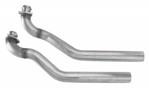 Intermediate Pipe - 2.5 in Diameter - Stainless - Natural - Stock 3-Bolt Manifolds - Chevy Fullsize Car 1955-57 - Pair Intermediate Pipe - 2.5 in Diameter - Stainless - Natural - Stock 3-Bolt Manifolds - Chevy Fullsize Car 1955-57 - Pair
