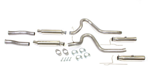 Exhaust System - Pype Bomb - Cat-Back - 2.5 in Diameter - 3.5 in Polished Tips - Stainless - Ford Modular - Mustang 1979-2004 - Kit