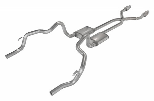 Exhaust System - Street Pro System - Header-Back - 2.5 in Diameter - Stainless - Natural - Ford Fullsize Truck 1975-1981 - Kit
