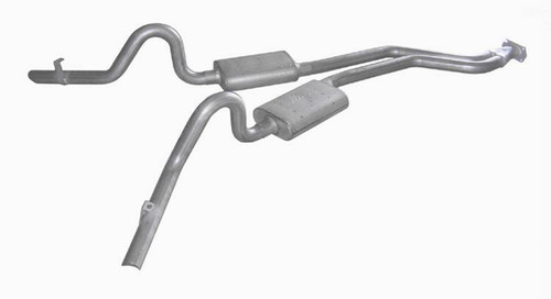 Exhaust System - Turbo Pro - Cat-Back - Dual Rear Exit - 2.5 in Diameter - Stainless - Natural - GM G-Body 1978-88 - Each
