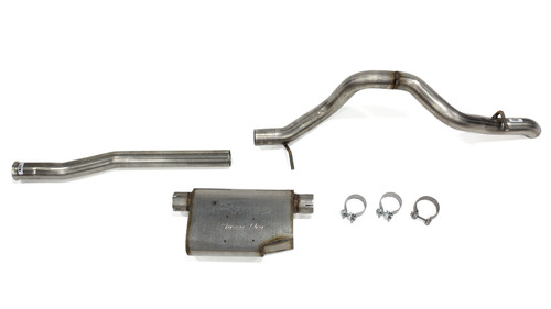 Exhaust System - High Ground Clearance - Single - Cat-Back - 2.5 in Tailpipe - Stainless - Natural - Jeep Wrangler JL 2018-20 - Kit