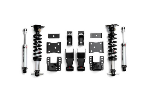 Lowering Kit - 3 in Front / 6 in Rear - Double Adjustable - Shocks / Struts / Shackles / Brackets / Hardware - 2WD - GM Fullsize Truck 2007-18 - Kit