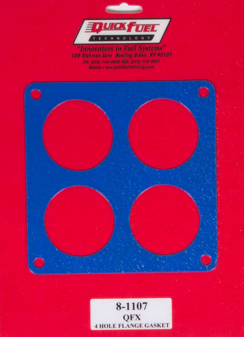 Carburetor Base Plate Gasket - 4-Barrel - 4 Hole - 0.063 in Thick Reusable - Composite - 1450 CFM - Dominator - Each