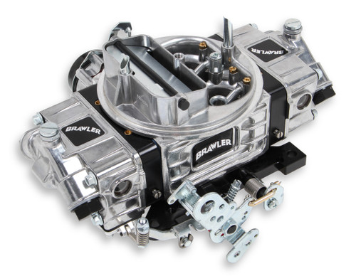Carburetor - Brawler Street - Model 4150 - 4-Barrel - 650 CFM - Square Bore - Electric Choke - Mechanical Secondary - Dual Inlet - Aluminum - Black Anodized / Tumble Polished - Each