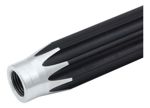 Suspension Tube - Scalloped - 13.5 in Long - 8 mm x 1.25 Female Thread - Aluminum - Black Anodized / Natural - Each