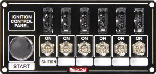 Switch Panel - Dash Mount - 6.875 x 3.25 in - 6 Toggles / 1 Momentary Button - Fused - Black - Each Switch Panel - Dash Mount - 6.875 x 3.25 in - 6 Toggles / 1 Momentary Button - Fused - Black - Each