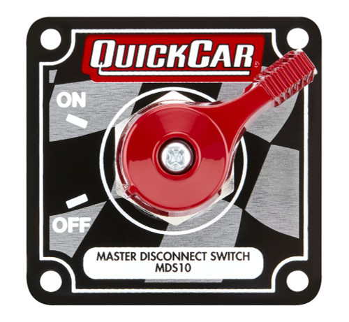 Battery Disconnect - Rotary Switch - Panel Mount - 250 Amps - 12V - Aluminum On / Off Panel - Flag Design - Each