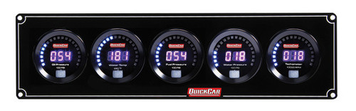 Gauge Panel Assembly - Digital Series - Digital - Oil Pressure / Water Temperature / Fuel Pressure / Water Pressure / Tachometer - Black Face - Kit Gauge Panel Assembly - Digital Series - Digital - Oil Pressure / Water Temperature / Fuel Pressure / Water Pressure / Tachometer - Black Face - Kit