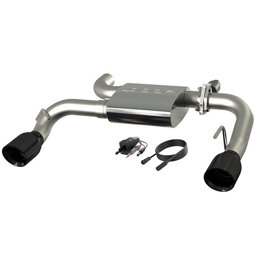 Exhaust System - Screamer - Axle-Back - 2.5 in Diameter - 4 in Black Tips - Stainless - Ford Midsize SUV 2021-24 - Kit