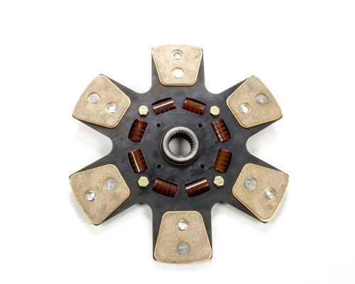 Clutch Disc - 6000 Series - 10.5 in Diameter - 1-1/8 in x 26 Spline - Sprung Hub - 6 Puck - Metallic - GM / Ford - Each