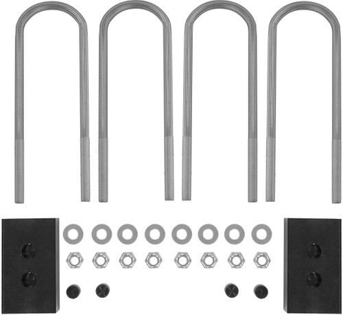 Leaf Spring Block Kit - 1.5 in Lift - Hardware Included - Rear - Aluminum - Black Anodized - Ford Fullsize Truck 2021-22 - Kit Leaf Spring Block Kit - 1.5 in Lift - Hardware Included - Rear - Aluminum - Black Anodized - Ford Fullsize Truck 2021-22 - Kit