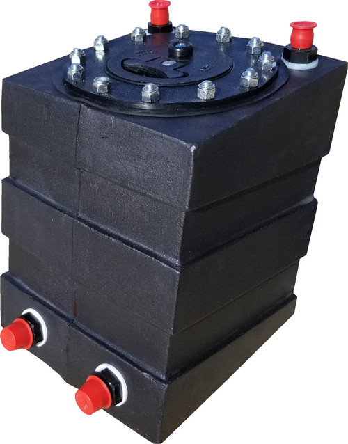 Fuel Cell - 1 gal - 7 in Wide x 7 in Deep x 8 in Tall - 8 AN Male Outlet / Return / Vent - Plastic - Black - Each