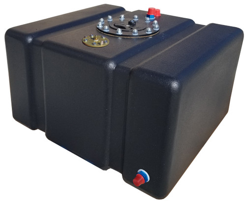 Fuel Cell - Drag Race Pro-Street - 12 gal - 16 in Wide x 17.5 in Deep x 10 in Tall - 8 AN Male Outlet / Return - 8 AN Male Vent - Sending Unit - Plastic - Black - Each Fuel Cell - Drag Race Pro-Street - 12 gal - 16 in Wide x 17.5 in Deep x 10 in Tall - 8 AN Male Outlet / Return - 8 AN Male Vent - Sending Unit - Plastic - Black - Each