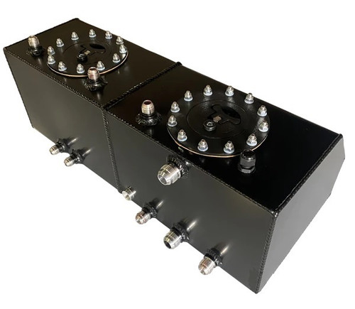 Fuel Cell and Water Box - 4 gal Fuel - 4 gal Water - 24 Wide x 10 Deep x 8 in Tall - Aluminum - Black Powder Coat - Each Fuel Cell and Water Box - 4 gal Fuel - 4 gal Water - 24 Wide x 10 Deep x 8 in Tall - Aluminum - Black Powder Coat - Each