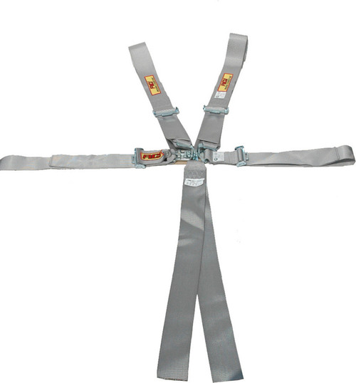 Harness - Platinum Series - 5/6 Point - Latch and Link - SFI 16.1 - Pull Down Adjust - Bolt-In / Wrap Around - Individual Harness - Silver Gray - Kit