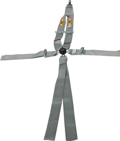 Harness - Platinum Series - 5/6 Point - Camlock - SFI 16.1 - Pull Down Adjust - Bolt-In / Wrap Around - V-Type Harness - Silver Gray - Kit Harness - Platinum Series - 5/6 Point - Camlock - SFI 16.1 - Pull Down Adjust - Bolt-In / Wrap Around - V-Type Harness - Silver Gray - Kit