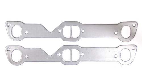 Exhaust Header / Manifold Gasket - 1.375 x 1.812 in Oval / D Port - Graphite - Pontiac V8 - Pair