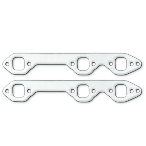 Exhaust Header / Manifold Gasket - 1.125 x 1.750 in Square Port - Graphite - Small Block Chevy - Pair
