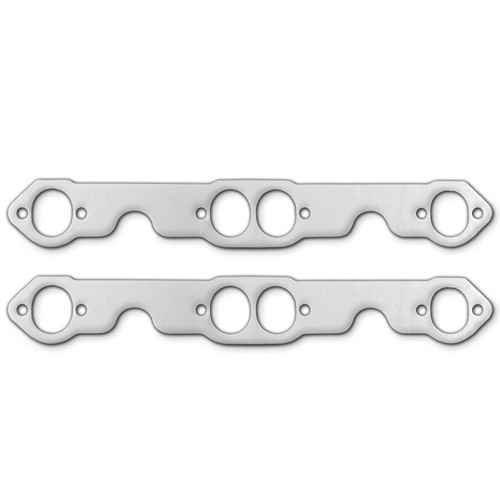Exhaust Header / Manifold Gasket - 1.500 x 1.750 in Oval Port - Graphite - Small Block Chevy - Pair Exhaust Header / Manifold Gasket - 1.500 x 1.750 in Oval Port - Graphite - Small Block Chevy - Pair